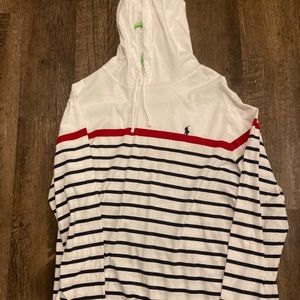 Mens hooded polo shirt! Size XL